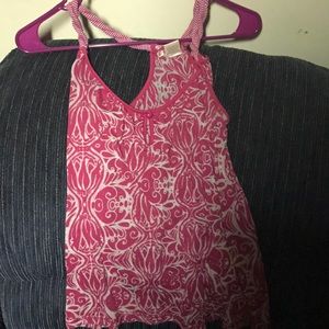 Pink and gray tank top